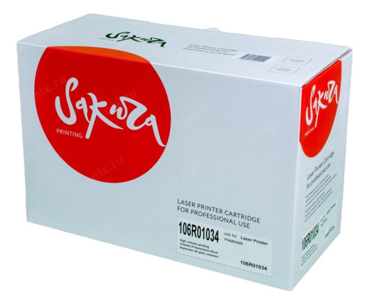 SA106R01034 Картридж SAKURA 106R01034 для Xerox  P3420/3425,  черный  10000 к.