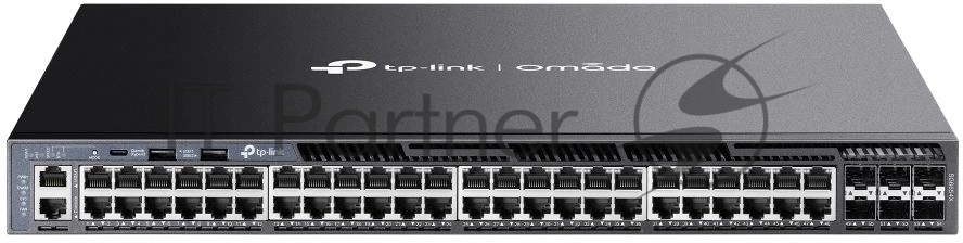 Стекируемый управляемый коммутатор TP-Link SG6654X 3 го уровня Omada с 48 гигабитными портами и 6 портами SFP+