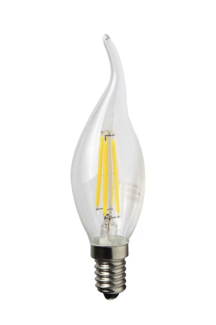 BK-14W5G45 Standard, прозрачная, 5,5Вт, 2700К, Е14 СВЕЧА, 360 град, 500Лм,  стекло, Светодиодная ламп