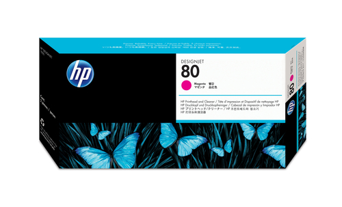 Набор HP 80 Magenta печатающая головка + устройство очистки для Designjet 1050c/c plus/1055cm/cm plus ( C4822A )