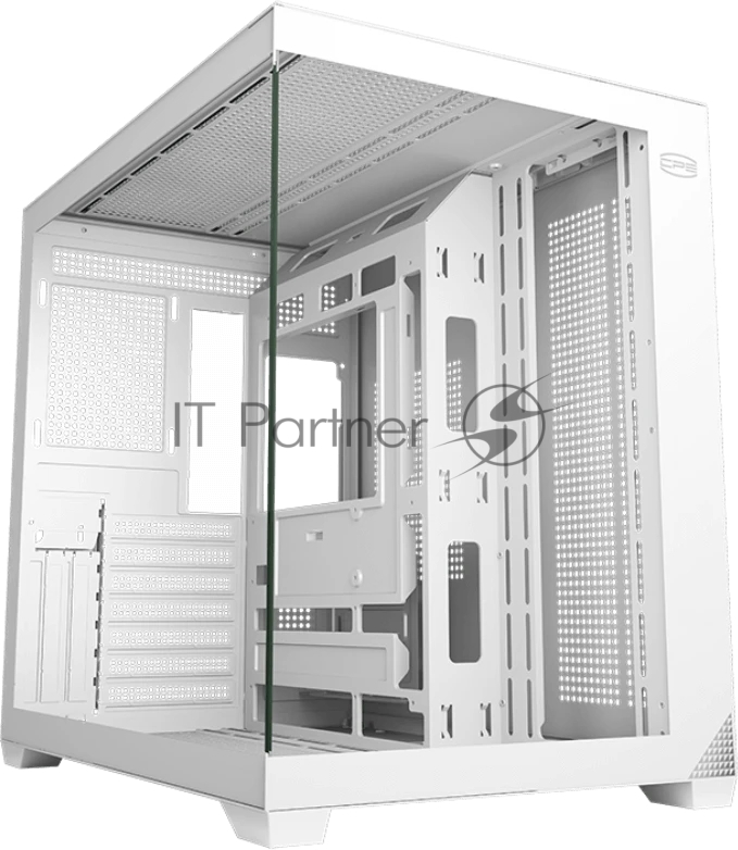 Корпус без блока питания PCCooler C3T700 WH, Midi-Tower, TG, no fans, 1xUSB-A 3.0 + 1xUSB-A 2.0 + 1xUSB-C, ATX, mATX, mITX белый