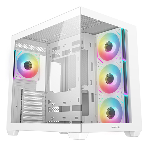 Корпус Deepcool CG530 4F белый без БП ATX 6x120mm 4x140mm 1xUSB3.0 audio bott PSU
