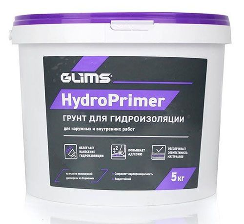 GLIMS HydroPrimer Водостойкий грунт глубокого проникновения, 5 кг