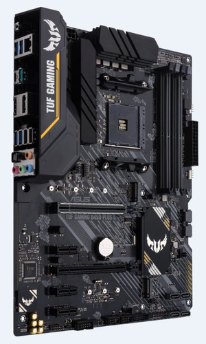 Материнская плата ASUS TUF GAMING B450-PLUS II, Socket AM4, B450, 4*DDR4, DVI+HDMI, CrossFireX, SATA3 + RAID, Audio, Gb LAN, USB 3.1*7, USB 2.0*6, COM*1 header (w/o cable), ATX ; 90MB1650-M0EAY0