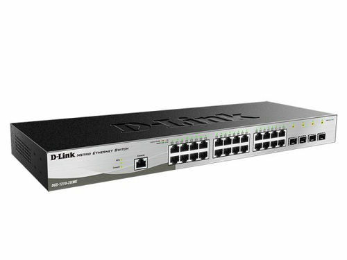 D-Link Управляемый коммутатор 2 уровня DGS-1210-28/FL, оснащенный 24 портами 10/100/1000Base-T и 4 комбо-портами 100/1000Base-T/SFP, поддерживает технологию D-Link Green и расширенные функции управления и безопасности, обеспечивая высокую производительность и масштабирование сети.