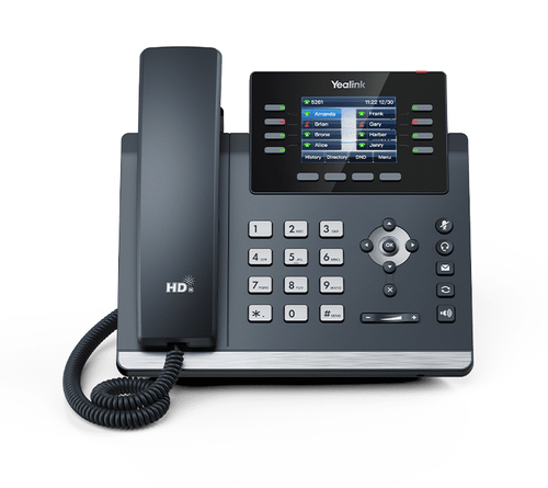 SIP-T44W Телефон SIP Yealink SIP-T44W, 12 аккаунтов, 2 порта USB, Wi-Fi, цветной экран,BLF,  PoE,  GigE,  без БП