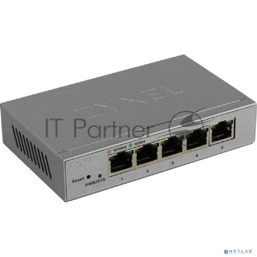 Коммутатор Zyxel GS1200-5-EU0101F, 5×1GbE, настольный, управляемый