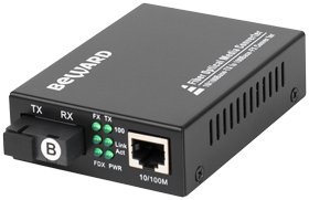 Медиаконвертер Beward STM-206A25, 10/100Base-TX → 100Base-FX, SM, до 25 км