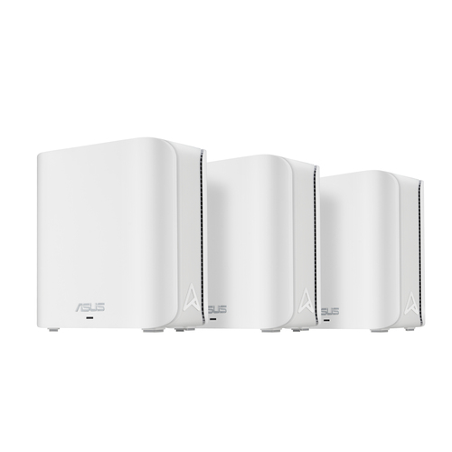 Беспроводной маршрутизатор Asus - ZenWiFi BD4, 2.4 и 5 ГГц, 2882Мб/с, IEEE 802.11 a/b/g/n/ac/ax/be, 1x RJ-45, 2.5 Гб/с, 4 antennas, Mesh (3-pack), белый, BD4(W-3-PK)