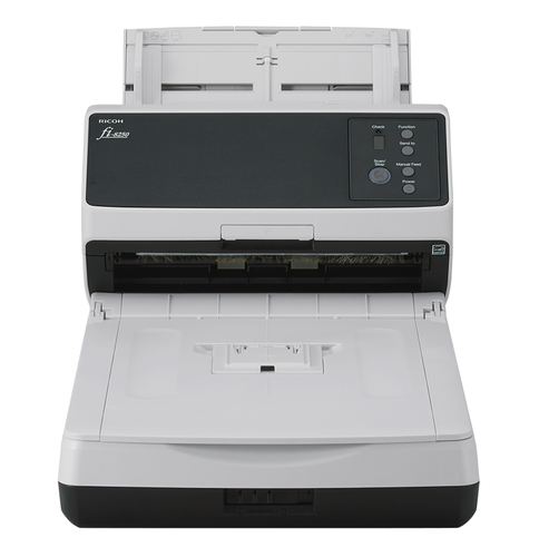 Сканер уровня рабочей группы Ricoh scanner fi-8250, 50 стр/мин, 100 изобр/мин, А4, двустороннее устройство АПД и планшетный блок, USB 3.2, светодиодная подсветка замена Fujitsu fi-7240