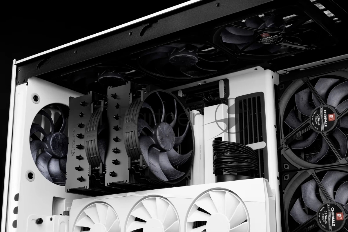 Вентилятор корпусной Noctua NF-A14x25r G2 PWM chromax.black, 140 мм, 1500 об/мин, 22.8 дБ, 4-pin PWM, без подсветки, черный