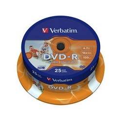 Verbatim Диск DVD-R  4,7Gb 16x Cake Box Printable