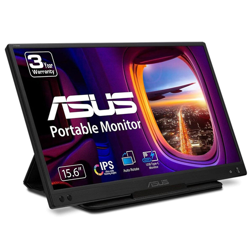 Монитор LCD 15.6"MB166C/ ASUS ZenScreen MB166C, портативный USB-монитор, 15,6" / FHD, IPS-панель, USB-C, подавление мерцания, фильтрация синего света, антибликовое покрытие