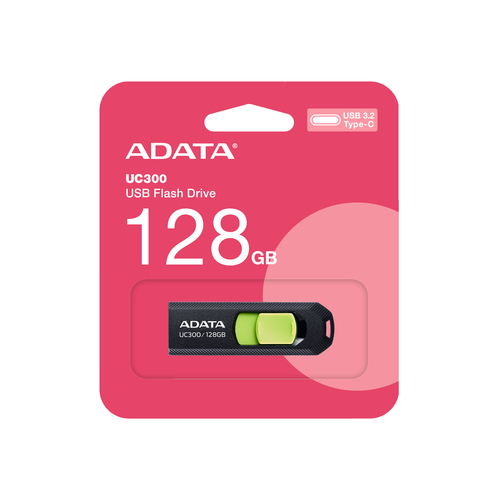 Флеш-память USB ADATA USB3.2 128Gb ACHO-UC300-128G-RBK/GN (2027163)