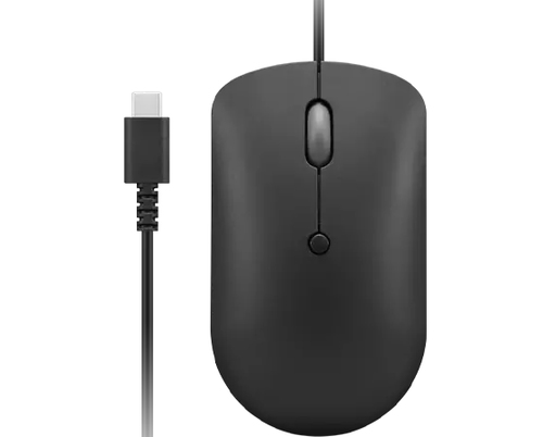 Мышь Lenovo - 400 Compact, Проводная, USB Type-C, Optical, 800 - 2400 dpi, 4 btns, цвет чёрный, GY51D20875