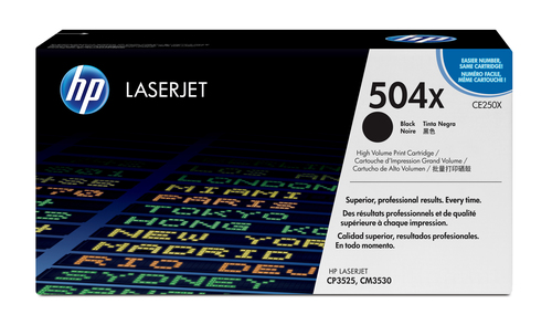 <049589> Картридж лазерный HP 504X (CE250X) для HP CP3525/CM3530, экономичный, 10500 стр. черный [CE250X]