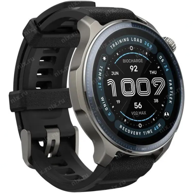 6972596108955 Смарт-часы Amazfit Balance 2 A2430 1.5" TFT  корп.серый  рем.черный  разм.брасл.:140-210мм ()
