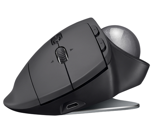 Logitech Мышь беспроводная MX ERGO Trackball, оптическая, 12000 dpi, Bluetooth/Радио, Li-pol, графитовый.