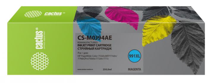 Картридж Cactus CS-M0J94AE Magenta для HP PW 755dn/MFP774dn/779dn/Pro750dw/772dn (восстановлен  из  б/у)