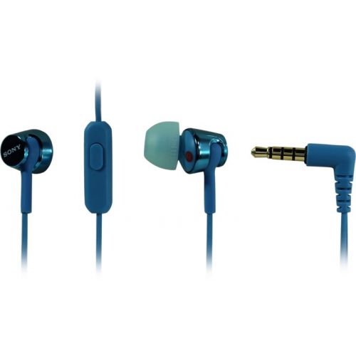 Наушники с микрофоном SONY MDR-EX155AP Light Blue (шнур 1.2м)