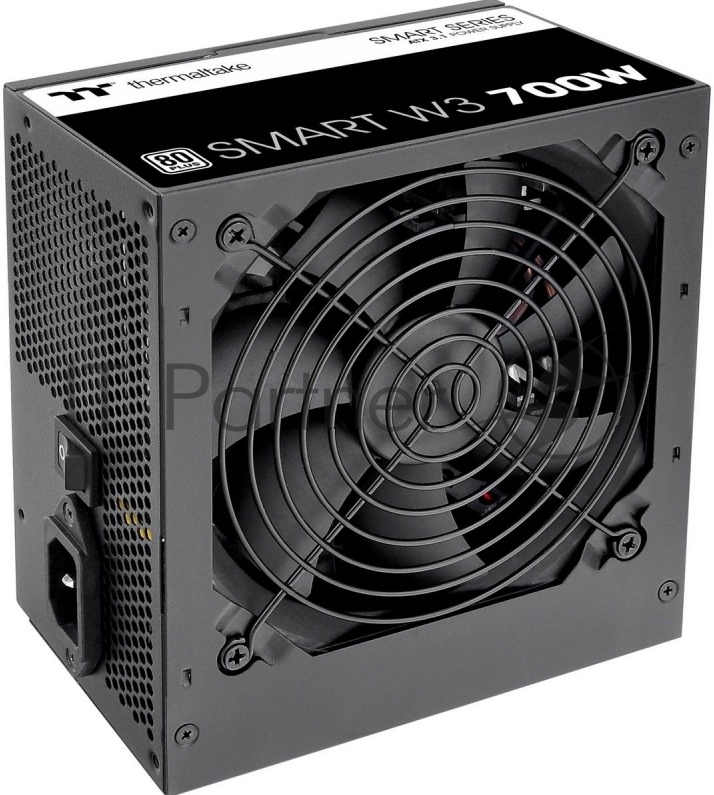 Блок питания Thermaltake Smart W3 700W, 700Вт, 80 PLUS, 120мм, немодульный, черный