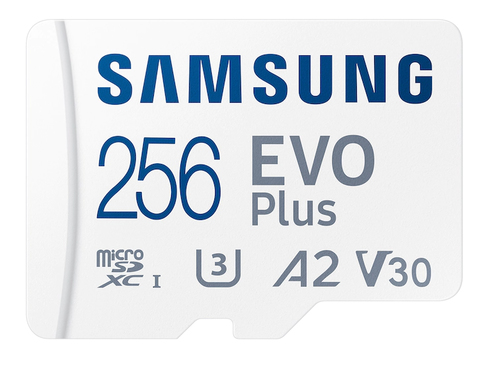 Флеш карта microSD 256GB SAMSUNG EVO PLUS microSDXC Class 10, UHS-I, (SD адаптер) 130MB/s