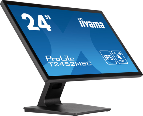 T2452MSC-B1 - Монитор LCD 24'' 16:9 1920x1080 (FHD) IPS, 60Mhz nonGLARE, TOUCH 400cd/m2, H178°/V178°, 1000:1, 80M:1, 16.7M, 14ms,  HDMI, DP, USB Hub,  3Y, Black