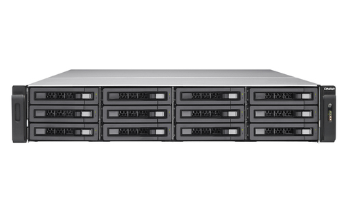 QNAP TS-EC1280U-RP Сетевой RAID-накопитель, 12 отсеков для HDD, ECC-память, стоечное исполнение, два блока питания. Intel Xeon E3-1200 v3 3,4 ГГц. Направляющие в комплект поставки не входят.