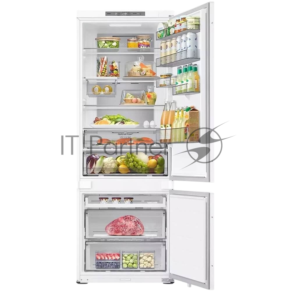 Встраиваемый холодильник Samsung BRB38G705EWW, ВхШхГ 193.5x69x55 см, объем 389 (289+100) л, Twin Cooling, зона свежести, режим "Отпуск", No Frost, Wi-Fi, слайдерное крепление, энергоэффективность E
