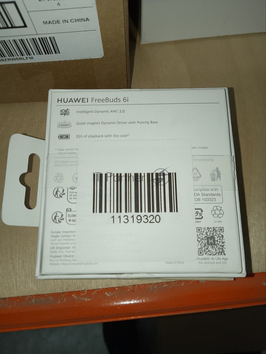 (Б/У с повреждениями) Наушники беспроводные Huawei FREEBUDS 6I BLACK ORCA-T100 [Cм.описание!]