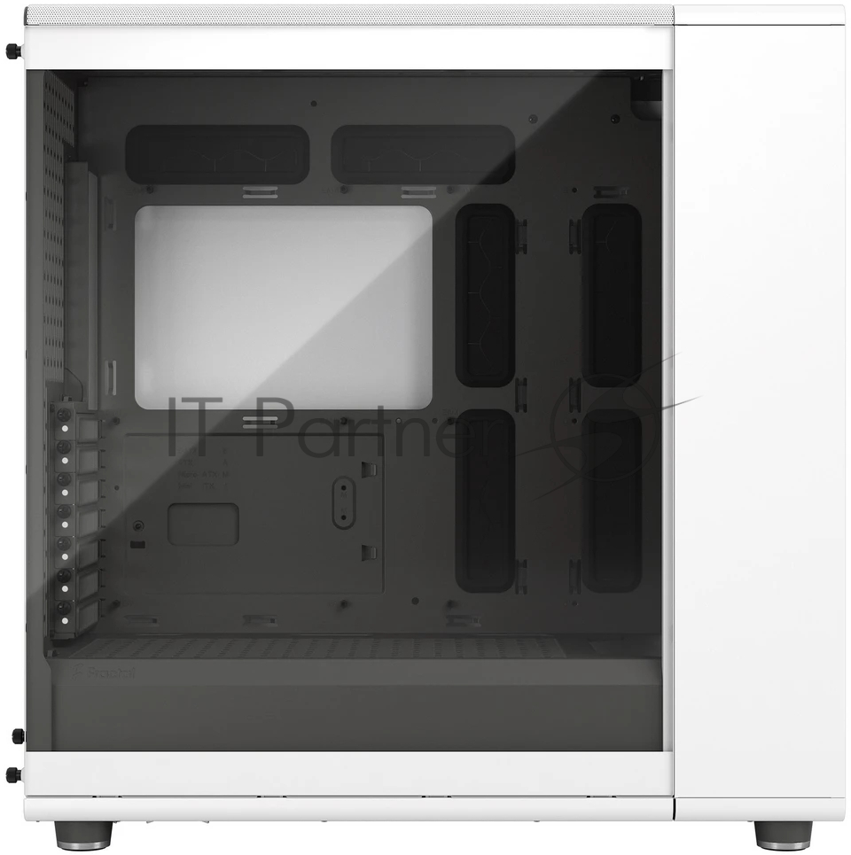 Компьютерный корпус без блока питания Fractal Design North XL TG Dark Tint, Full-Tower, 3x140мм, 2xUSB-A 3.2 + 1xUSB 3.2 Type-C E-ATX, ATX, mATX, mITX Wood panel, Chalk белый