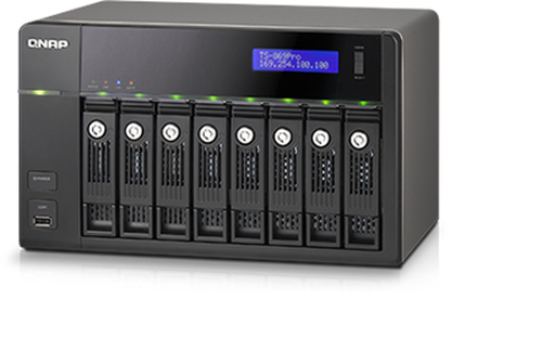 QNAP NAS Server<TS-869 Pro> (8x3.5"/2.5"HotSwap HDD,  RAID0/1/5/5+/6/6+/10/10+,2xGbLAN,  USB3.0,  USB2.0, eSATA)