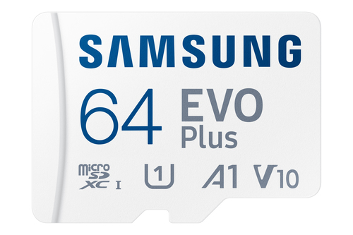 Флеш карта microSD 64GB SAMSUNG EVO PLUS microSDXC Class 10, UHS-I, (SD адаптер) 130MB/s