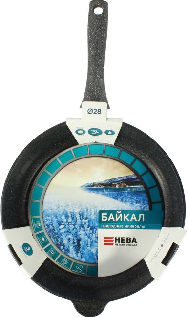 НЕВА МЕТАЛЛ ПОСУДА <2528>  Сковорода природные  минералы "Байкал" (28см)