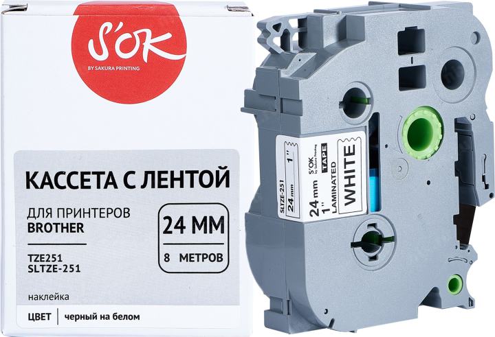SLTZE251  S'OK  TZE251  для  Brother 7600/PT530/PT550/PT360
