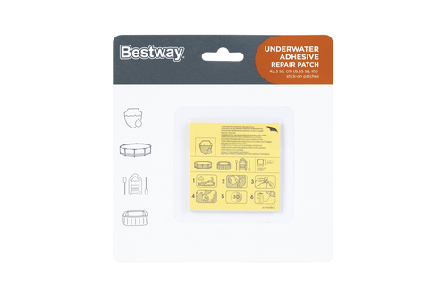 Заплатки ремонтные водостойкие самоклеящиеся Bestway 62091 (109381) 6,5*6,5 см, 10 шт Влагостойкий ремонтный комплект Bestway для ремонта различных виниловых изделий: надувных матрасов, кроватей, лодок, подушек и других изделий.