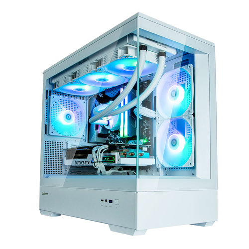 Корпус Zalman P30 WHITE Micro-ATX Mini-Tower (mATX/Mini-ITX, без БП, Steel, Plastic, Tempered Glass, 3x120mm (ARGB Fan)