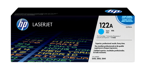 Картридж HP Q3961A (№122A) Cyan для HP COLOR LJ 2550/2820/2840  серии (повышенной ёмкости)