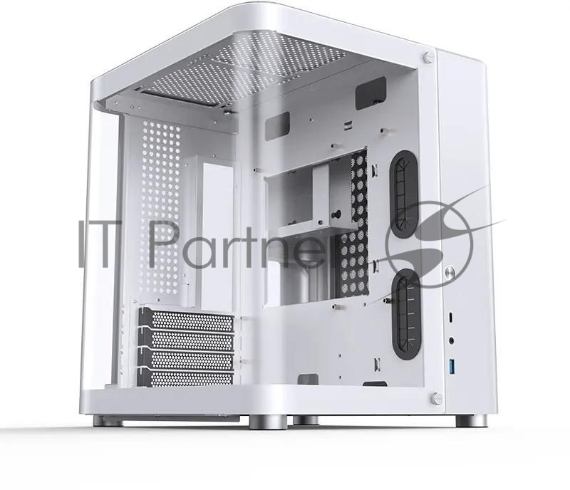 Компьютерный корпус без блока питания JONSBO TK-1, Mini-Tower, TG, no fan, 1xUSB-A 3.2 + 1xUSB-C 3.2, mATX, mITX White