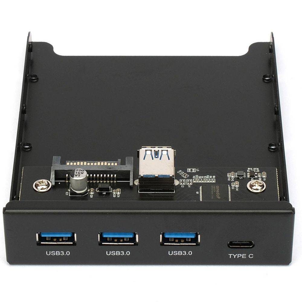 Gembird Адаптер Планка USB 3.0 на переднюю панель в отсек 3.5" 3xUSB-A 3.0 + 1xType-C