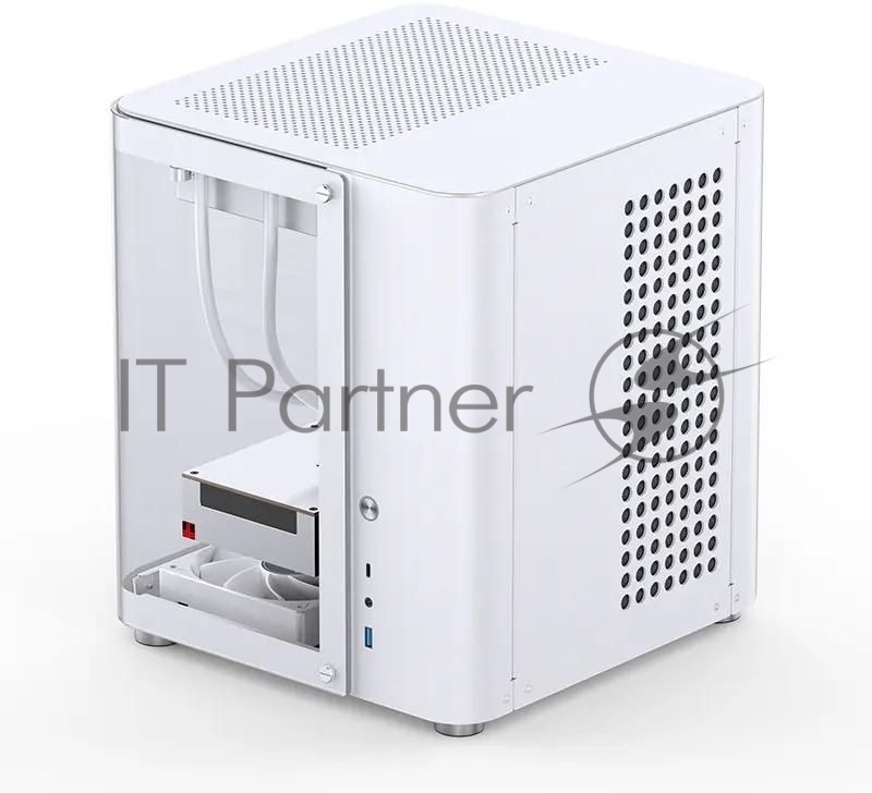 Компьютерный корпус без блока питания JONSBO TK-1, Mini-Tower, TG, no fan, 1xUSB-A 3.2 + 1xUSB-C 3.2, mATX, mITX White