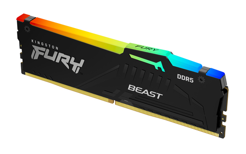 Память KINGSTON 16GB Kingston DDR5 5200 DIMM FURY Beast Black XMP Gaming Memory KF552C40BBA-16 Non-ECC, CL40, 1.25V, 1RX8 40-40-40 288-pin 16Gbit, RTL