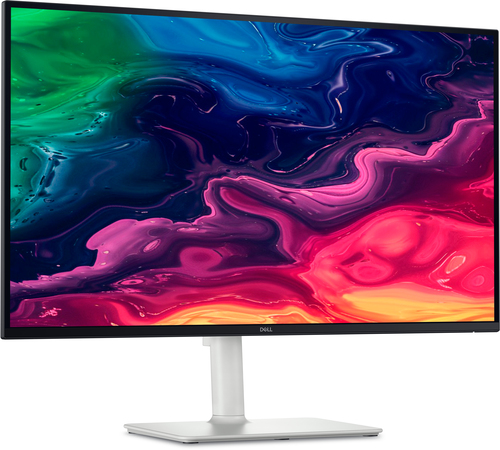 Монитор 27" Dell S2725QC IPS 3840x2160, 120 Гц, 4 мс, 16:9, 350 кд/м², 2xHDMI 2.1, USB-C (65 Вт), USB Hub (2x USB 3.2 Gen 1), динамики (2x3 Вт), HDR10, FreeSync Premium, серебристо-черный