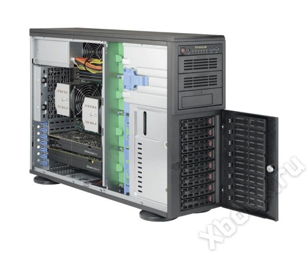 Платформа системного блока SuperMicro SYS-7048A-T, X10DAi, 743TQ-1200B-SQ 4U Rackmountable /Tower SC743TQ-1200B-SQ X10DAi LGA 2011 10 SATA3 6 USB 3.0 ports 5 USB 2.0 ports 7.1 HD Audio with optical S/PDIF