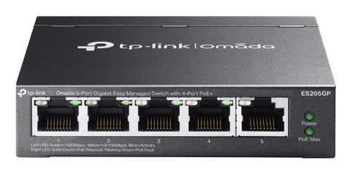 TP-Link ES205GP Коммутатор/ Omada 5-Port Gigabit Easy Managed  Switch  with  4-Port PoE+