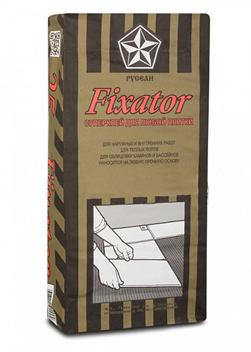 Клей для плитки для наружных и внутренних работ FIXATOR (БЕЛЫЙ), 25 кг
