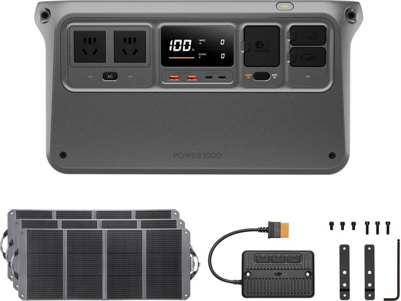 Универсальный источник питания DJI Power 1000 + 3 x Cолнечная панель 120Вт