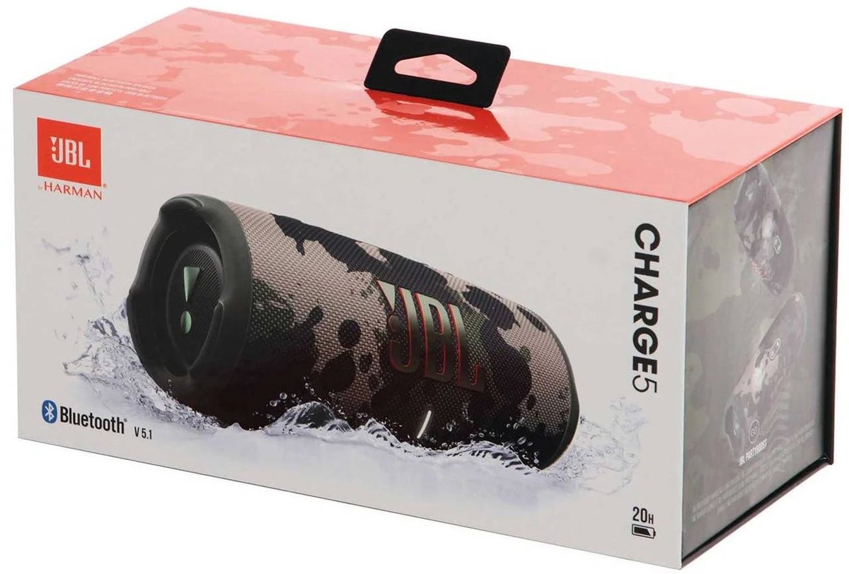 JBL Колонка порт. Charge 5 камуфляж 40W 2.0 BT 15м 7500mAh
