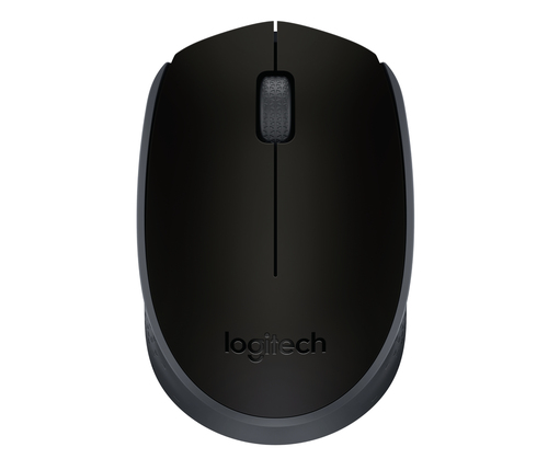 Logitech M171 Black Мышь беспроводная, оптическая светодиодная, радиоканал 10 м, 1000dpi, 1xAA, чёрный.