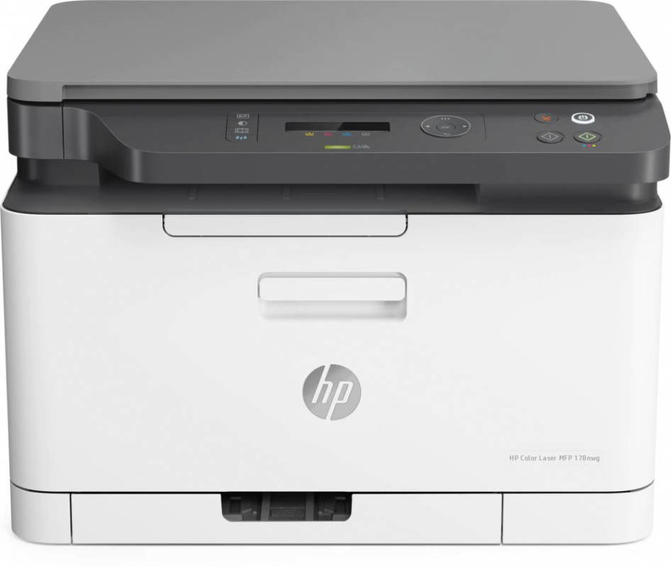 HP Color Laser 178nw А4, МФУ, лазерное, цветное, 18стр/мин, 600dpi, 800МГц, 128Мб, WiFi/AirPrint/USB/Ethernet , 2200стр/картридж, (4ZB96A)(507258)